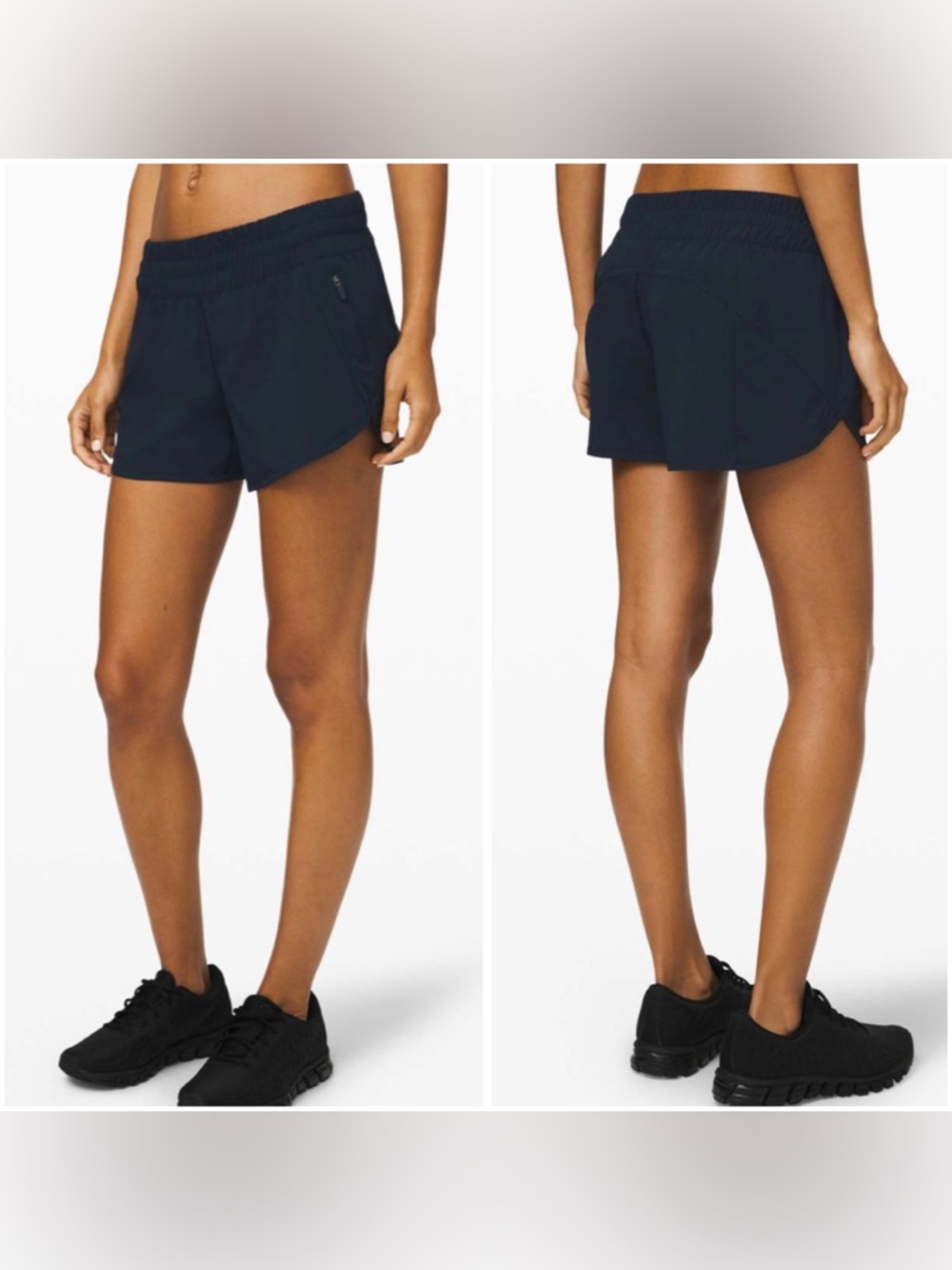 Lululemon Women’s Tracker Shorts V 4” Brief Lined Black Size 4